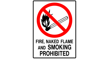 Fire Naked Flame Smoking Prohibited